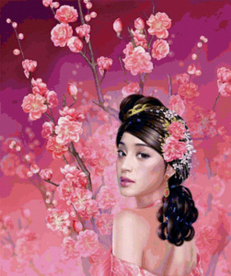 Красивые арты разных художников - восток, девушка, люди, цветы - предпросмотр