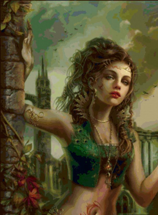 Красивые арты разных художников - девушка, фэнтези, люди - предпросмотр