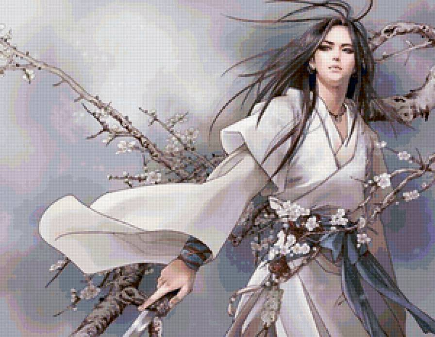 Красивые арты разных художников - цветы, люди, восток, оружие, парень - предпросмотр