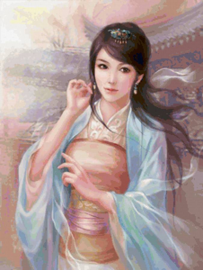 Красивые арты разных художников - восток, девушка, люди - предпросмотр