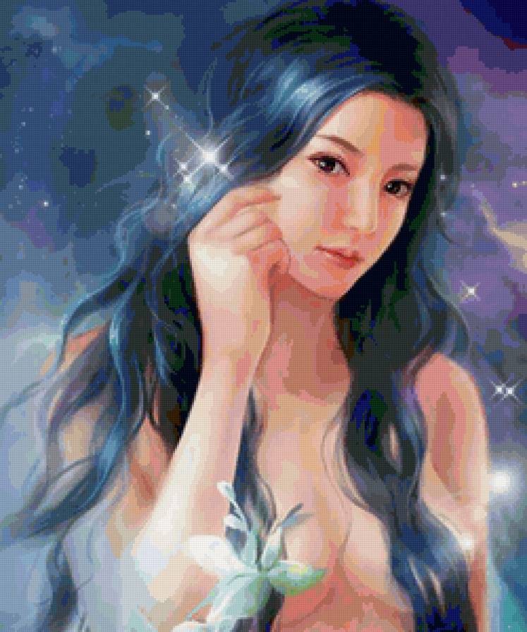 Красивые арты разных художников - цветы, фэнтези, люди, восток, девушка - предпросмотр