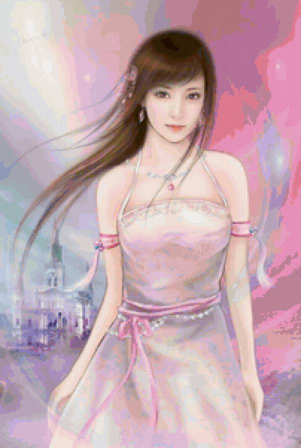 Красивые арты разных художников - люди, девушка, восток - предпросмотр