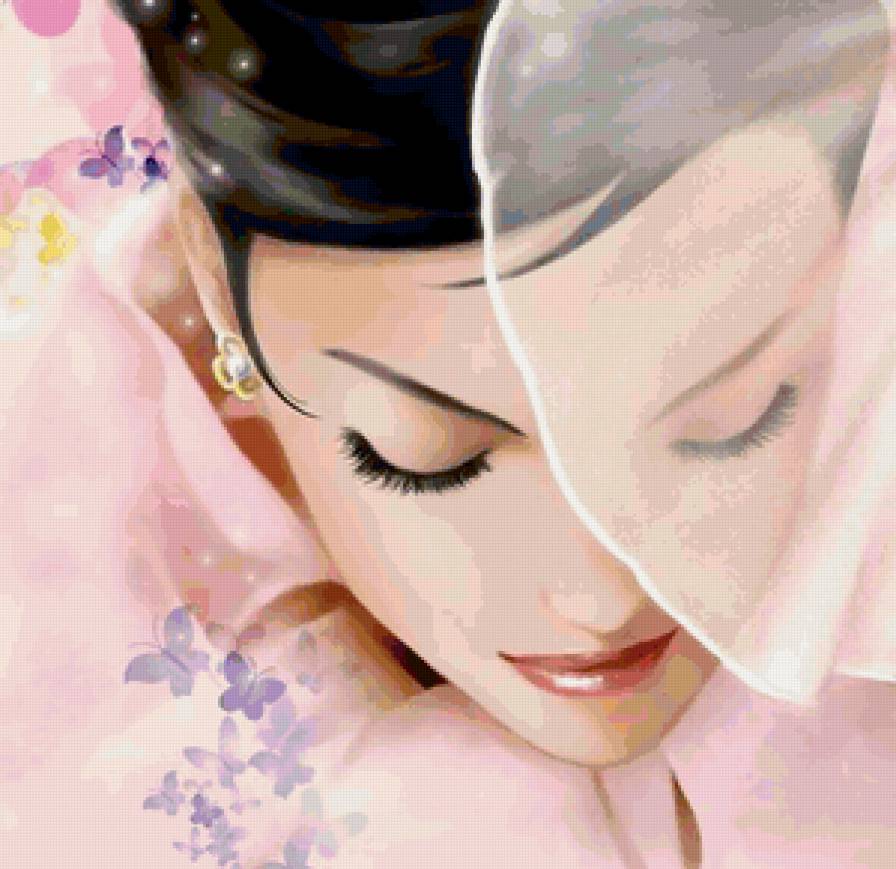 Красивые арты разных художников - девушка, люди, цветы - предпросмотр