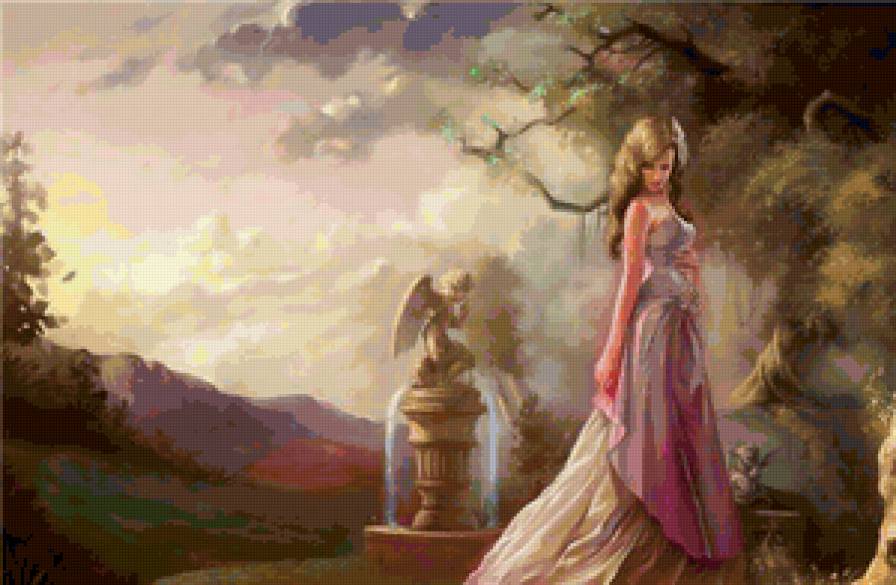 Красивые арты разных художников - девушка, люди, природа - предпросмотр