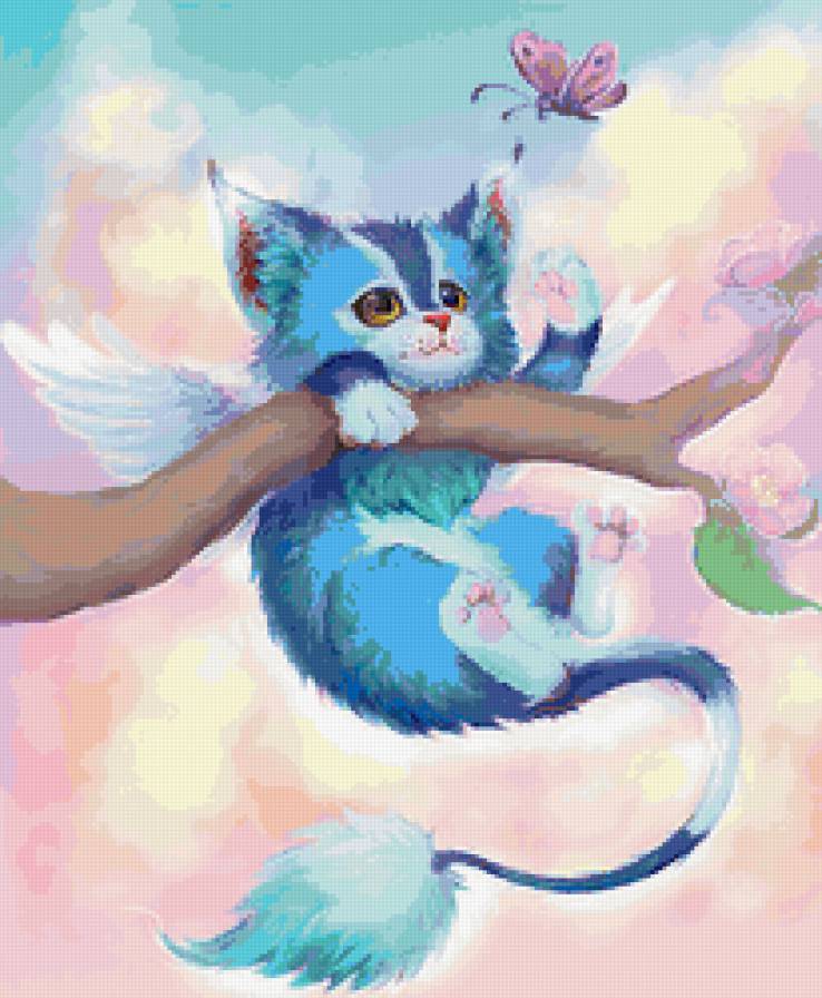 Красивые арты разных художников - бабочки, фэнтези, кошки, котята - предпросмотр