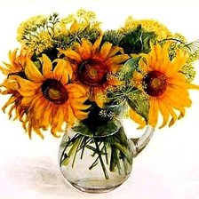 Схема вышивки «подсолнухи»