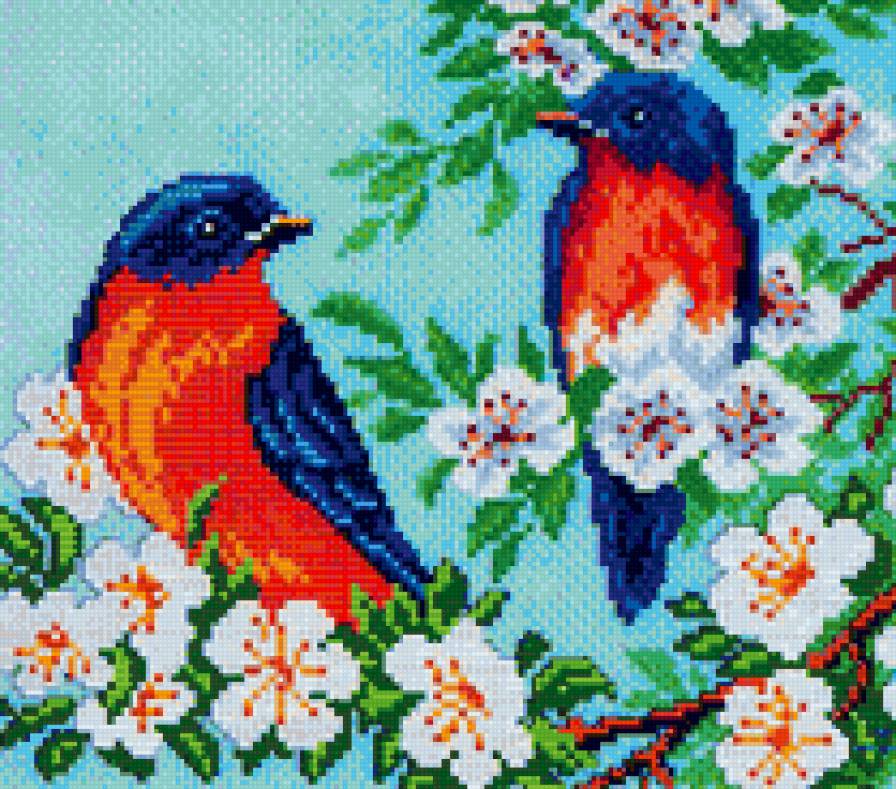 №131676 - пейзаж, птицы, животные - предпросмотр