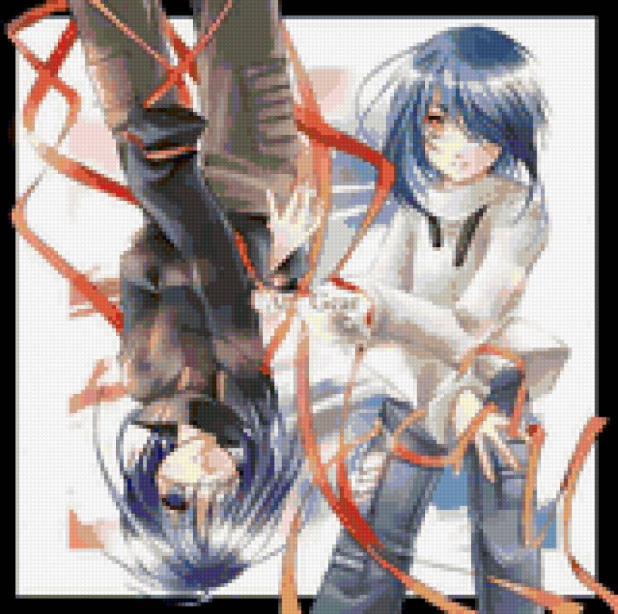 Аниме картинка - аниме, подушка, дети, картинка, персонажи - предпросмотр