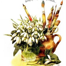 Схема вышивки «подснежники»