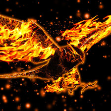 Схема вышивки «Огненный орёл»