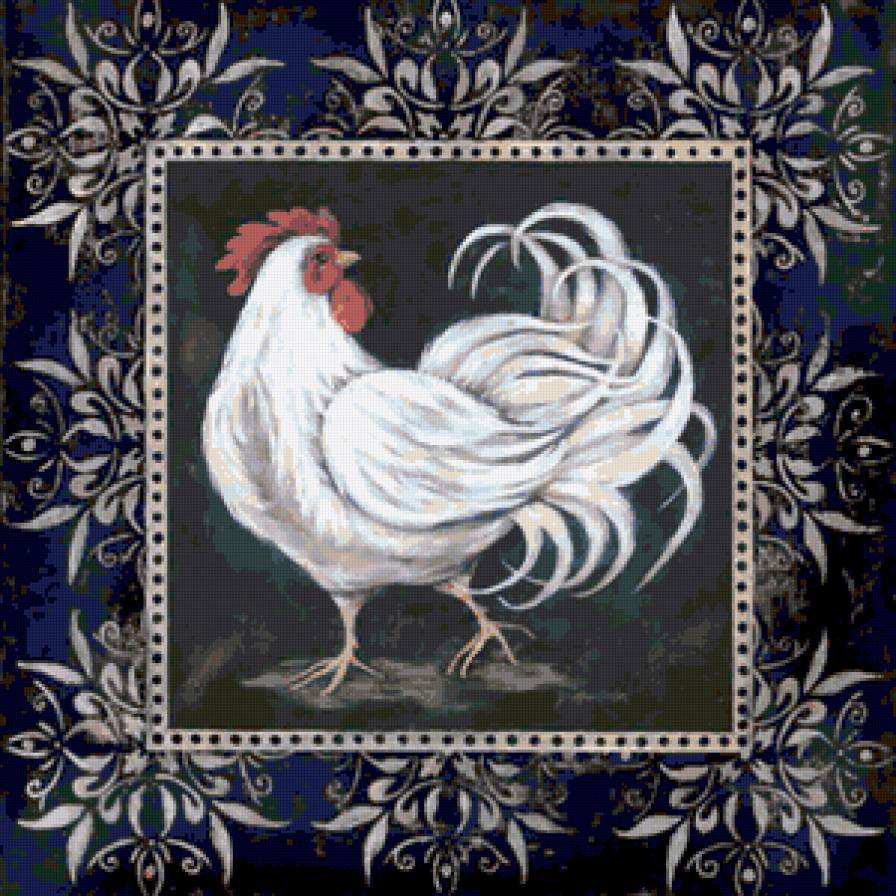 Подушка "Петушок" - петух, птицы, подушка, птичка, петухи, петушок, узоры - предпросмотр