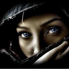 Схема вышивки «глаза»