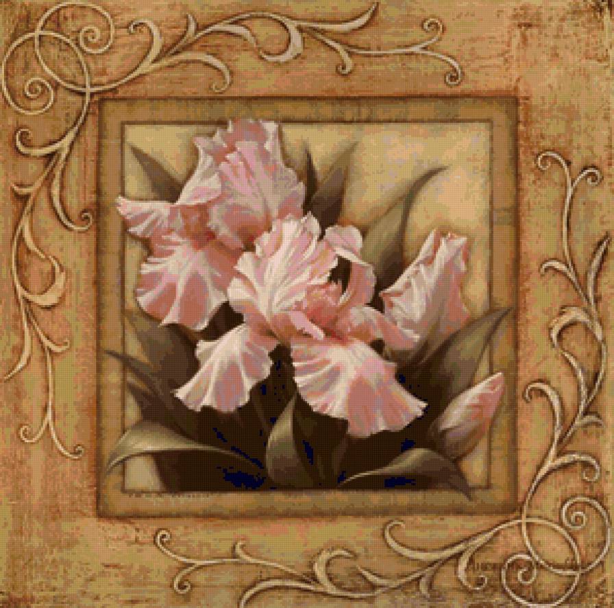 Розовые лепестки - флора, нежность, ирисы, цветы, узоры, панно, розовые лепестки - предпросмотр