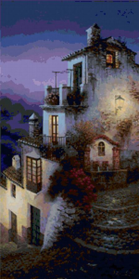 Ночь - живопись, luis romero - предпросмотр