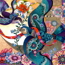 Схема вышивки «птицы»