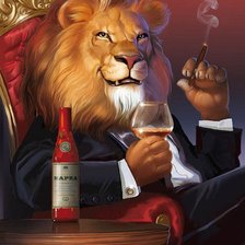 Схема вышивки «Лев-царь зверей»