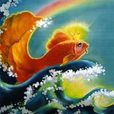 Схема вышивки «золотая рыбка»