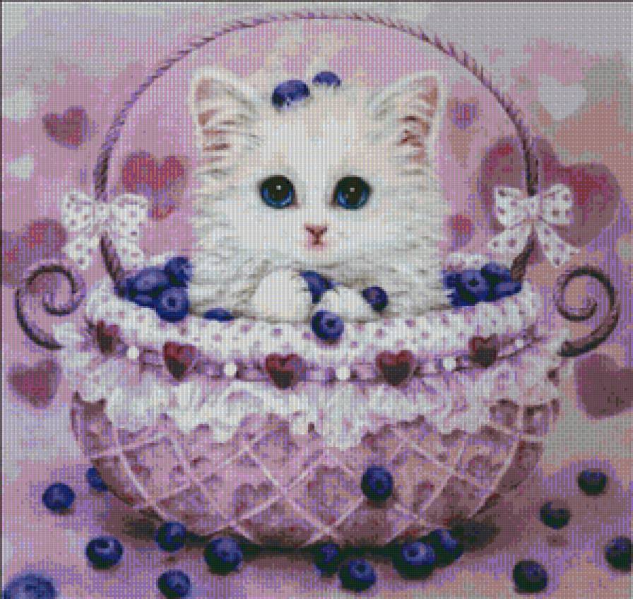 Blueberry Корзина - кошка - предпросмотр