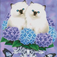 Схема вышивки «Весной кошки»