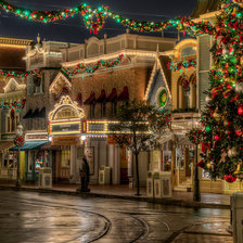 Схема вышивки «Праздничная улица»