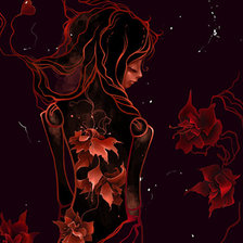 Схема вышивки «Красная фея по мотивам Анны Игнатьевой»