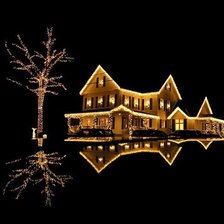 Схема вышивки «Светящийся домик»