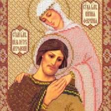 Схема вышивки «икона петр и феврония»