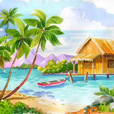 Схема вышивки «Пейзаж»