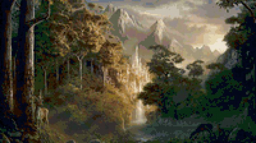 природа - природа, пейзаж, сказка, водопад, горы - предпросмотр