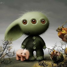 Схема вышивки «трехглазый одноух»