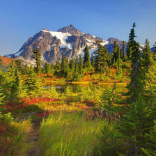 Схема вышивки «горы»