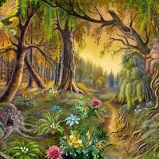 Схема вышивки «сказочный лес»