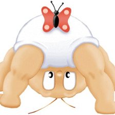 Схема вышивки «Детские картинки "Малыш с бабочкой"»