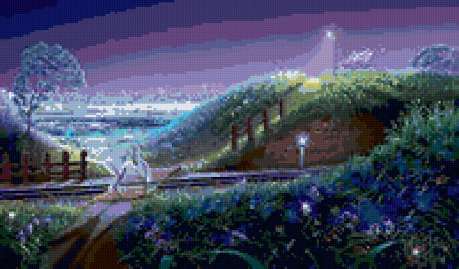 вечер - звезды, птицы, природа, вечер - предпросмотр