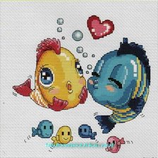 Схема вышивки «пара рыбок»