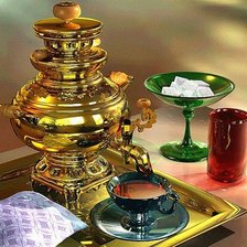 Схема вышивки «У самовара»