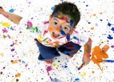 Схема вышивки «дети в краске»