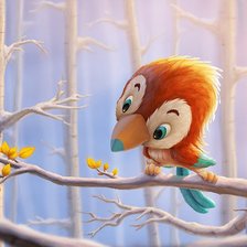 Схема вышивки «птичка»