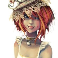 Схема вышивки «Девочка в шляпке»