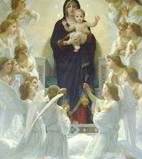 Схема вышивки «мадона с ангели»