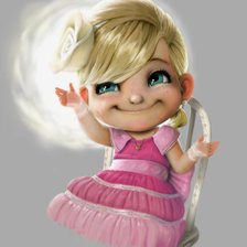 Схема вышивки «Девочка в розовом»