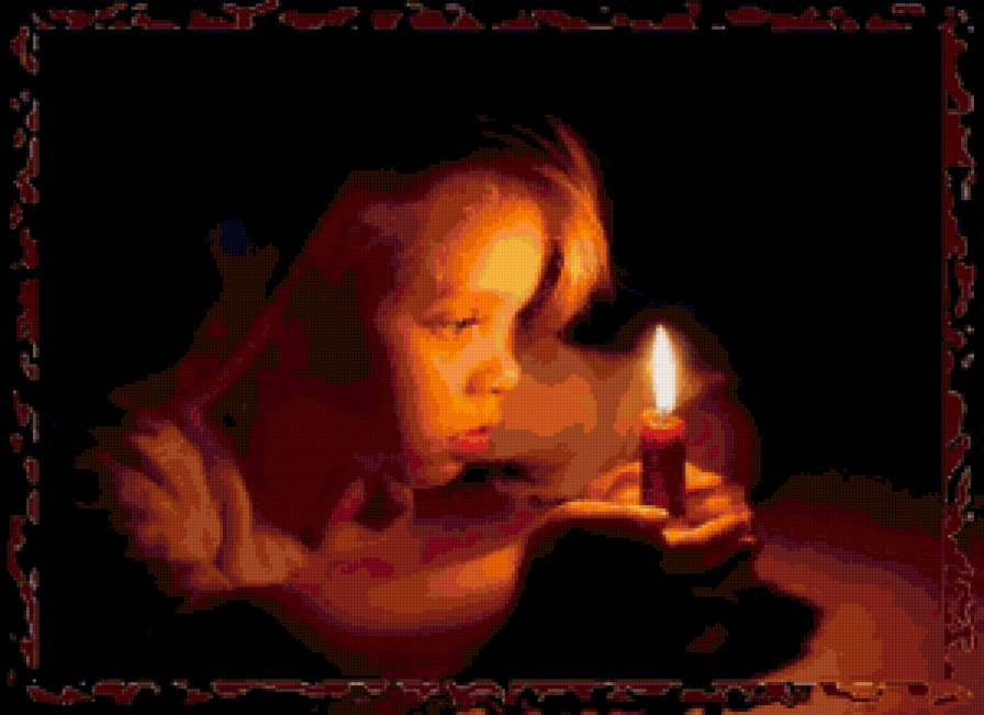 Свеча горела на столе... - девочка, свеча - предпросмотр