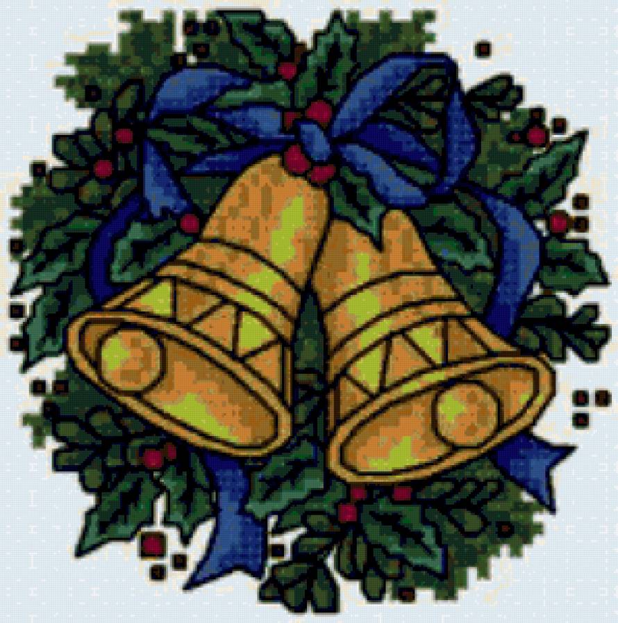 новогодняя - колокольчики, новый год, открытка - предпросмотр