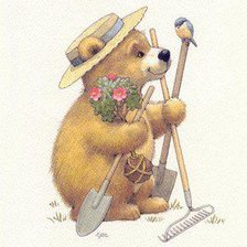 Схема вышивки «Мишка -огородний»