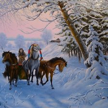 Схема вышивки «Тройка»