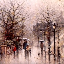 Схема вышивки «городской пейзаж»