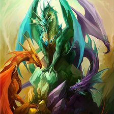 Схема вышивки «драконы»