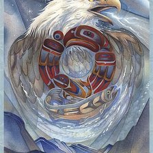 Схема вышивки «Тотем - орел»