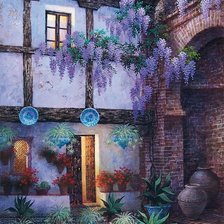 Схема вышивки «Патио ночью»