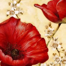 Схема вышивки «Мак»